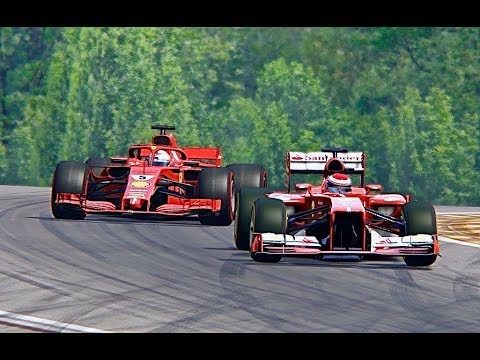 Ferrari F1 2018 vs Ferrari F1 2013 - Spa