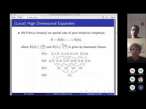 On High Dimensional Expanders and Hardness of Approximation by Max Hopkins