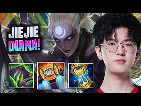 JIEJIE IS SO GOOD WITH DIANA! - EDG Jiejie Plays Diana Jungle vs Xin Zhao! | Season 2022