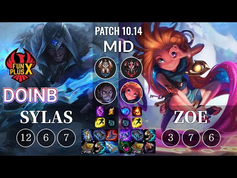 FPX Doinb Sylas vs Zoe Mid - KR Patch 10.14