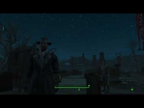Secret Scene if you talk to the robots at Dry Rock Gulch as the silver shroud - fallout 4