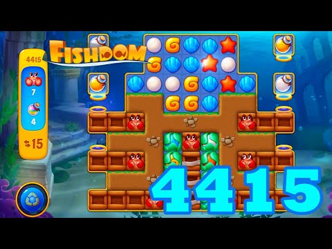 Fishdom Level 4415 HD Walkthrough | 3 - match puzzle | gameplay | android | GameGo Game | IOS