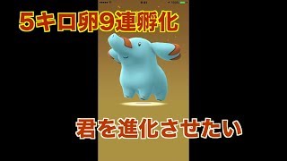 【ポケモンGO】5キロ卵を9連孵化