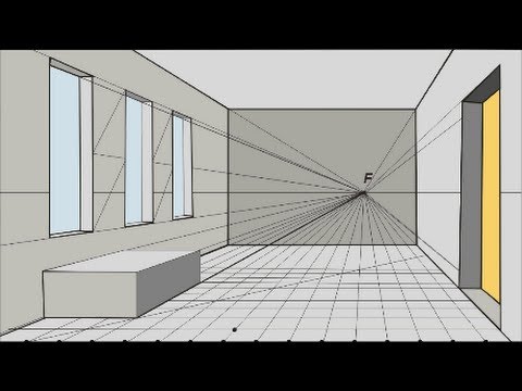How to work out one point perspective – Art Tuition Video No.165 ...