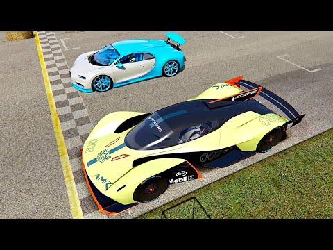 Aston Martin Valkyrie AMR Pro vs Bugatti Chiron - Old Monza