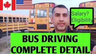 BUS DRIVING USA AMERICA || COMPLETE DETAIL || BUS vs TRUCK DRIVING || SALARY, PROCESS 