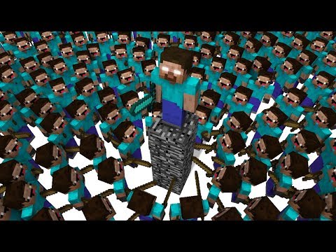 HEROBRINE VS 1000 TANE NOOB ORDUSU 😱 - Minecraft
