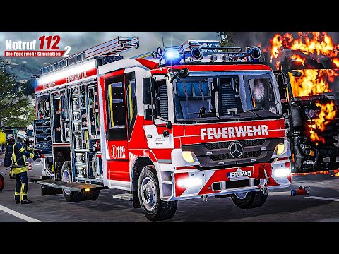NOTRUF 112 #15: LKW brennt auf Autobahn aus: - Tank vom Löschfahrzeug leer | Feuerwehr Simulation 2