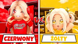 TYLKO KOLOR CZERWONY vs ŻÓŁTY z MAŁĄ AMI na BROOKHAVEN w ROBLOX!
