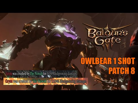 [Baldur's Gate 3] 1 SHOT GRYM WITH OWLBEAR. PATCH 8. ANY DIFFICULTY