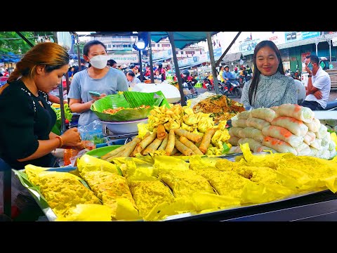 Amazing! Cooking Rice Noodles, Wonton, Yellow Pancake, Spring Roll - Cambodia Best Street Food