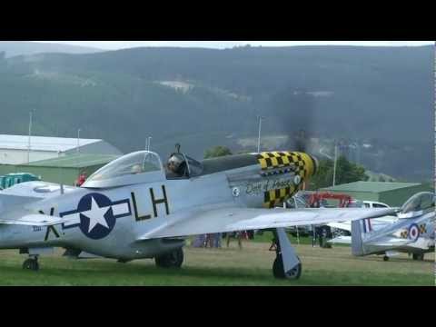 P-51 "Dove of peace" Mustang take off and fly by
