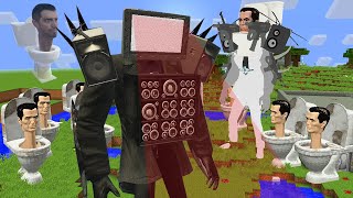 TV MAN TITAN vs SKIBIDI TOILET ARMY in Minecraft - Realistic WAR Gameplay - Animation