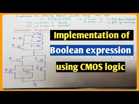 Implementation of boolean function using CMOS logic