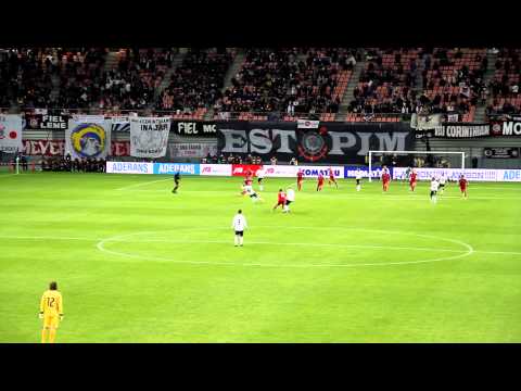 Gol do Corinthians visto da arquibancada Toyota