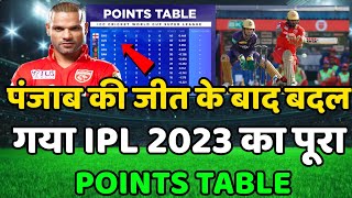 IPL 2023 Today Points Table | KKR vs PBKS After Match Points Table | Ipl 2023 Points table