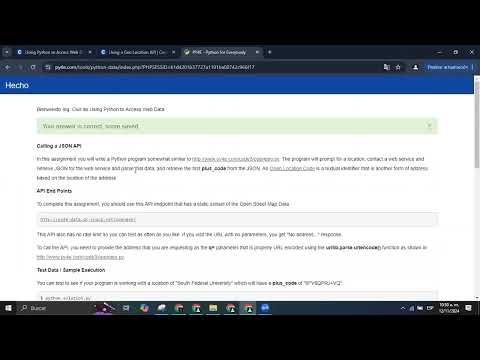 Using a Geo Location API - Using Python to Access Web Data - ISC Python