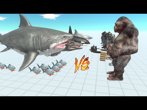 1 VS 1 TOURNAMENT - MUTANT PRIMATES VS AQUATICS   - Animal Revolt Battle Simulator