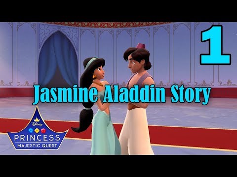 Disney Princess Majestic Quest Walkthrough Gameplay - Alladin Jasmin Story - Part 1