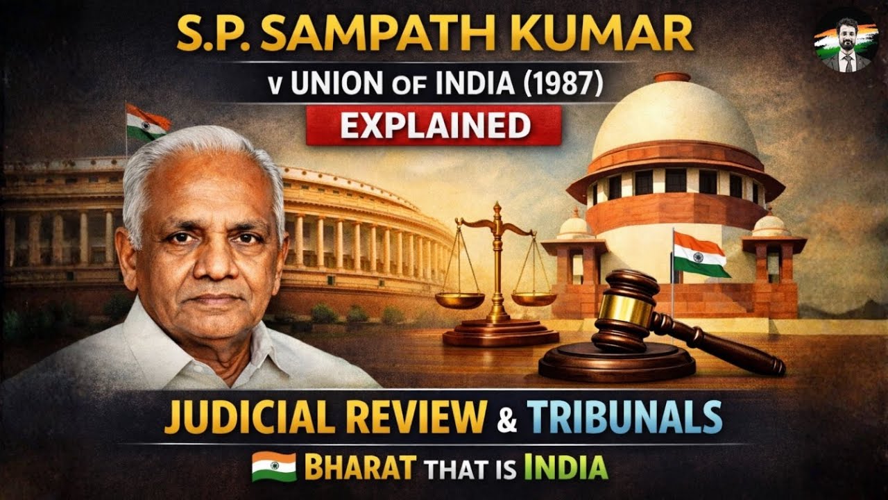 S.P. Sampath Kumar v Union of India (1987) | Judicial Review & Tribunals @Bharat_thatis_India