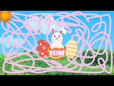 1 Minute Easter Spring Rabbit Egg Explosion Timer Countdown With Music