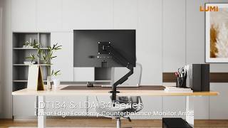 Linear Edge Economy Counterbalance Monitor Arms | LDT134 & LDA134 Series | LUMI