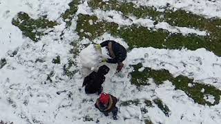Haciendo un muñeco de nieve