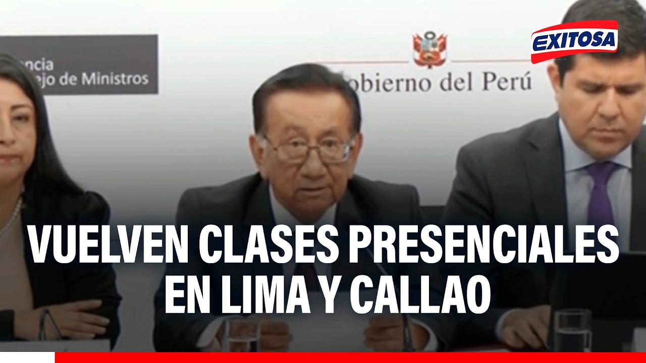 🔴🔵 Clases presenciales en Lima y Callao volverán a partir de este miércoles, señala Balcázar
