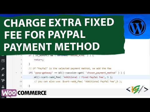 How to Add Extra Fixed Price For PayPal Payment Method Using Custom Code in WooCommerce WordPress