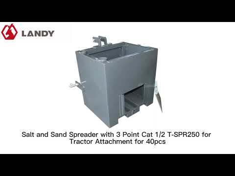 Salt and Sand Spreader with 3 Point Cat 1/2 T-SPR250 for Tractor Attachment for 40pcs
