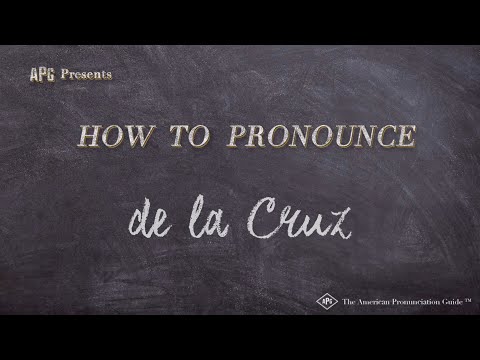 How to Pronounce de la Cruz (Real Life Examples!)