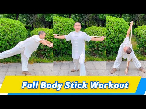 Get STRONG with Total Body Stick Workout for Strength and Flexibility