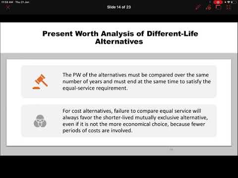 Engineering economy |comparing among alternatives, present worth analysis of different-life alternat
