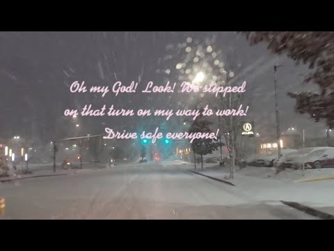 12/26/2021 Winter Storm In Seattle Wa| Driving In Snow From Home To Work