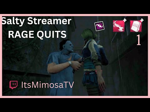 Salty Streamer RAGE QUITS! 💀 Dead By Daylight [Ep.1]: Myers Gameplay | ItsMimosaTV Live Stream VOD