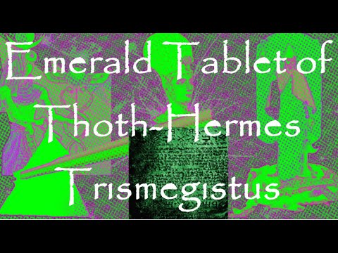 Emerald Tablet of Thoth-Hermes Trismegistus