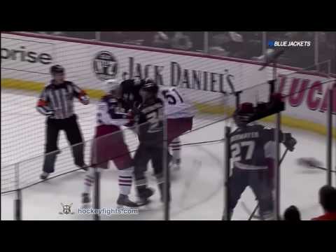 Fedor Tyutin vs Ryan Getzlaf Mar 9, 2010 - Columbus feed