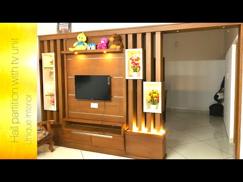 Partition tv unit unique interior