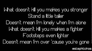 ★ LYRICS | Kelly Clarkson - What Doesn&#39;t Kill You (Stronger) ★