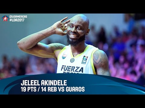Jeleel Akindele posts 19 points & 14 rebounds vs. the Guaros de Lara