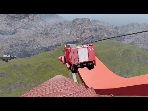 Stairs Jumps Down #8 - BeamNG Drive