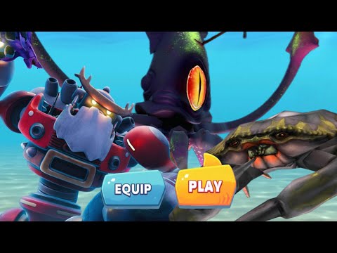 HUNGRY SHARK GAME - ALL BOSSES GAMEPLAY WITH TRAILER (MECHA CLAUS VS COLOSSAL SQUID VS GIANT CRAB)