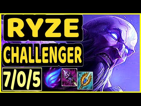 TINOWNS (RYZE) - 7/0/5 KDA MID CHALLENGER GAMEPLAY - BR