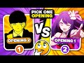 CHOOSE ONLY ONE ANIME OPENING EXTREMELY DIFFICULT