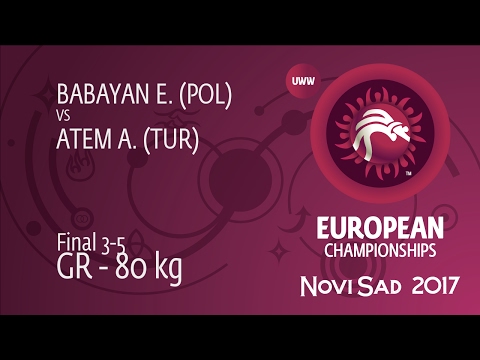 BRONZE GR - 80 kg: A. ATEM (TUR) df. E. BABAYAN (POL), 6-5
