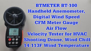 Anemometer BT100 Air flow MPH, CFM, HVAC | JoeteckTips