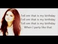 Selena Gomez - Birthday (lyrics) 