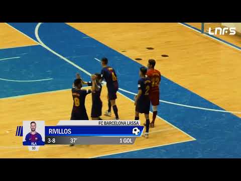Gol Rivillos (3-8) Santiago Futsal - FC Barcelona Lassa. J28, 1Div. LNFS