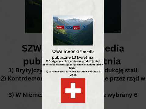 Szwajcarskie media publiczne 13 kwietnia