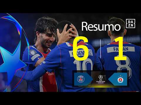 Resumo | PSG 6-1 Slovan Bratislava | Champions League 26/27